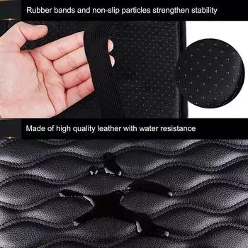 Коврики для подлокотника автомобиля, пена с эффектом памяти, накладка на подлокотник автомобиля, кожаные чехлы для центральной консоли, стильный декор автомобиля, аксессуары для салона автомобиля чёрный