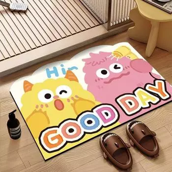 Коврики для пола Diatom Mud специальной формы для ванной комнаты, впитывающие воду, быстросохнущие, противоскользящие коврики для ног 50 * 80cm