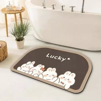 Коврики для пола из диатомита Коврики для пола для ванной комнаты Водопоглощающие нескользящие коврики для ног Коврик для входной двери 40*60cm