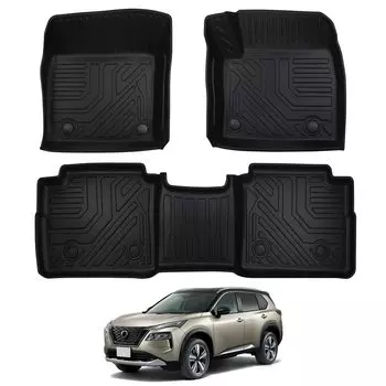 Коврики для пола Nissan New T33 Series для конкретных моделей Nissan T33 SNT33 3D автомобильные коврики Водонепроницаемые коврики Материал TPE Защитные коврики Устойчивые Интерьер