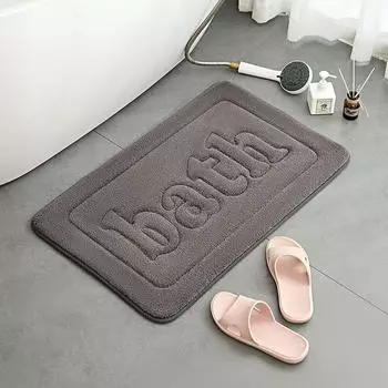 Коврики для пола с буквенным принтом, впитывающие коврики для ванной, противоскользящие коврики для кухни 40*60cm чёрный