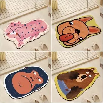 Коврики для пола в ванной из мультфильмов Diatom Mud Коврики для пола в ванной специальной формы Впитывающие и быстросохнущие коврики для туалетной двери Впитывающие коврики 40 * 60cm [soft diatom mud]