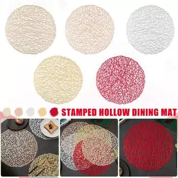 Коврики для столовых приборов Placemas Нескользящие коврики для обеденного кухонного стола, моющиеся для свадебных мероприятий, дня рождения One Size красный