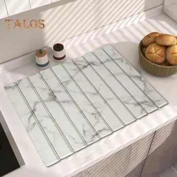 Коврики для сушки посуды, складные диатомовые коврики, быстросохнущие, экологически чистые, абсорбирующие, диатомовые коврики для посуды, бутылок, чашек, многоцелевой кухонной столешницы E 40