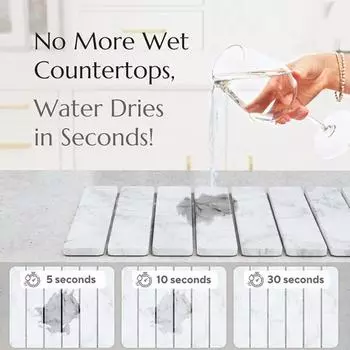 Коврики для сушки посуды, складные диатомовые коврики, быстросохнущие, экологически чистые, абсорбирующие, диатомовые коврики для посуды, бутылок, чашек, многоцелевой кухонной столешницы E 40