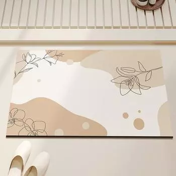 Коврики для ванной комнаты и ванной комнаты Сильные впитывающие бытовые мягкие диатомовые грязи Быстросохнущие коврики Коврики для туалетной двери Противоскользящий ковер 50 * 80Cm