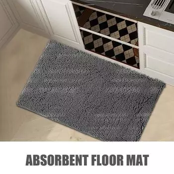 Коврики для ванной комнаты, коврик для душа, толстый, высокоабсорбирующий, коврик для душа и украшения ванны темно-серого
