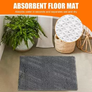 Коврики для ванной комнаты, коврики для пола, коврики для прихожей, толстые, высокоабсорбирующие, коврики для душа и ванной, украшение для душа и ванны темно-серого