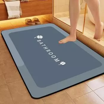 Коврики для ванной комнаты с диатомовой грязью, нескользящие, впитывающие воду, коврики для ног, износостойкие, быстросохнущие коврики для двери ванной комнаты 40 * 60Cm (crystal velvet)