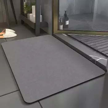 Коврики для ванной комнаты с однотонным покрытием, впитывающие воду, быстросохнущие, устойчивые к грязи, противоскользящие, с диатомовой грязью, мягкие накладки на педали 50 * 80cm