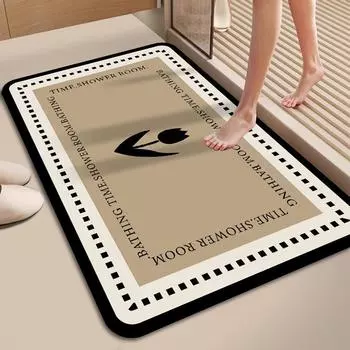 Коврики для ванной комнаты Впитывающие быстросохнущие коврики для ног Простой коврик для туалета Коврик для ванной комнаты Нескользящий ковер для входа в ванную комнату 40 * 60cm
