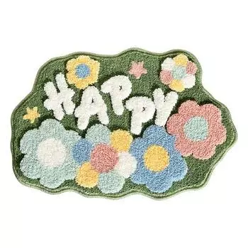 Коврики для ванной комнаты, водопоглощающий мультяшный цветочный коврик, мягкий быстросохнущий ковер для максимального комфорта C