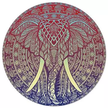 Коврики и ковры с этническим узором в стиле бохо, мандала дурман, домашний декор, круглый ковер для гостиной, стол, стул, подушка, коврик 40cm