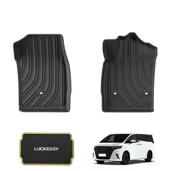 Коврики LUCKEASY для Toyota Alphard Vellfire 30 3D Floor 3D Car Foot Alphard VELLFIRE подходят для раннего и позднего первого ряда пола Январь 2015 Июнь чёрный