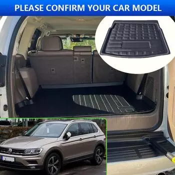 Коврики в багажник автомобиля для VW Volkswagen Tiguan 2016~2024 L R-Line MK2 2024 2020 2018 задние накладки на багажник автомобильные аксессуары материал EVA