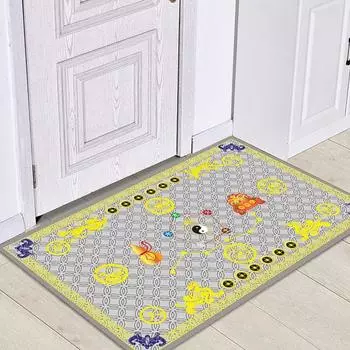 Коврики Yousheng для пола Feng Shui Non Slip Blessing Traditional Wu Xing Door Carpet for Interior 50*80cm чёрный