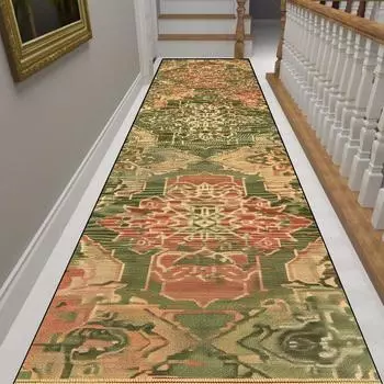 Ковровое покрытие для гостиной в персидском стиле, нескользящее, для лестницы, вестибюля отеля, дорожки для прохода, моющиеся, для украшения комнаты, коврик для прохода 60x200cm 23.6x78in