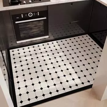 Ковровое покрытие для кухни, противоскользящее, маслостойкое, водонепроницаемое, из ПВХ, легко моющееся, устойчивое к пятнам, не требующее стирки, кожаный коврик для ног Alfombra De Cocina 50x80cm