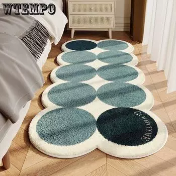 Ковры для спальни Коврики у кровати Мягкие коврики Нескользящие коврики для спальни Пушистые большие ковры Мохнатый детский напольный ковер 40*120CM