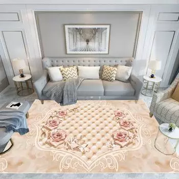Ковры в европейском стиле для гостиной 140x200, большого размера, розового цвета, для спальни, роскошный нескользящий коврик для гостиной 60x90cm 23.6x35.4in