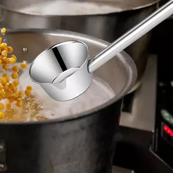 Ковш для воды из нержавеющей стали Легко чистить С длинной ручкой и носиком Ложка-черпак для полоскания в ванной 12cm x 35cm Handle