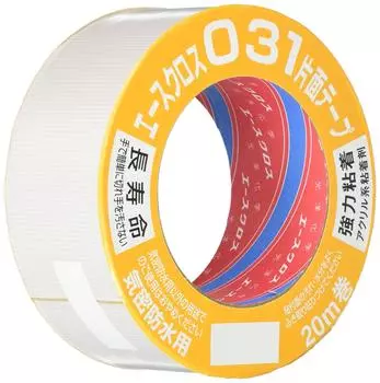 Koyo Chemical Airtight Waterproof Tape Ace Cross Acrylic Strong Adhesive Single Sided Tape with Release Paper 031 White 50mm x 20M