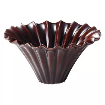 Koyo Pottery KOYO Coffee Dripper Pottery Stylish 13cm Diameter Cafe Coffee Shop Coffee Drip Utensil Flare Garnet Brown Made in Japan 19761358 Approx.