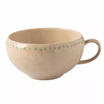 Koyo Pottery Medium Bowl Japanese Tableware Dot Line Soup Bowl White Mino Ware Made in Japan 20166