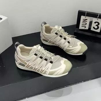 Кожа Досуг Спорт Толстая подошва Альпинизм Большая голова На открытом воздухе Мягкая подошва Легкие Дышащие Папины кроссовки Женские 35