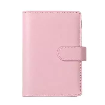 Кожа из искусственной кожи, школьные канцелярские товары, органайзер для повестки дня, деловой блокнот A6, блокнот с вкладышами розовый
