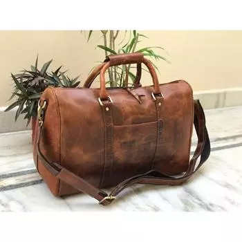 Кожаная большая сумка, бесплатные персонализированные подарки для нее, дорожный подарок, пляжная сумка, подарки жениху, красивый памятный подарок, сумка выходного дня на Рождество