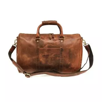 Кожаная большая сумка, бесплатные персонализированные подарки для нее, дорожный подарок, пляжная сумка, подарки жениху, красивый памятный подарок, сумка выходного дня на Рождество 18 x 11 x 7 in коричневый