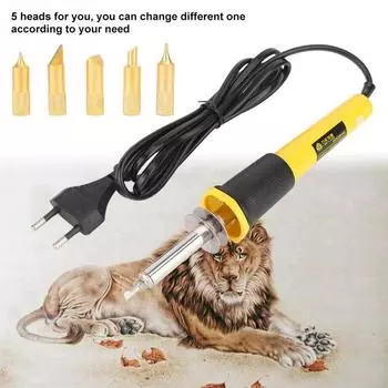 Кожаная деревянная ручка для пирографии, электрические дровяные паяльники 220 В 40 Вт