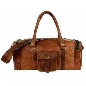 Кожаная дорожная мужская дорожная сумка для спортзала, винтажная дорожная сумка S из натуральной кожи, новинка 24 x 9 x 7 in коричневый