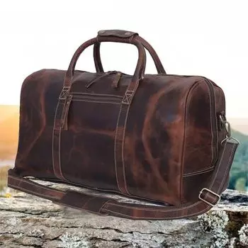 Кожаная дорожная сумка, кожаная сумка для выходных/кожаная сумка для спортзала/сумка для сна для мужчин/персонализированный рождественский подарок для него и для нее 24 x 12 x 10 in