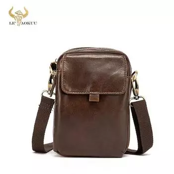 Кожаная дорожная сумка с маслом и воском, маленькая сумка-мессенджер на одно плечо, дизайнерская поясная сумка Fanny, чехол для телефона