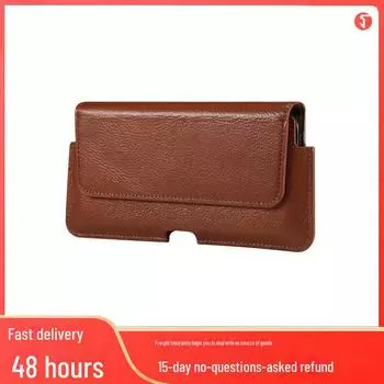 Кожаная горизонтальная поясная сумка для iPhone 14 Pro Max, XR, XS, S22, S21 7.2 inches