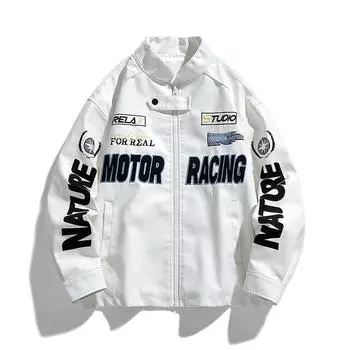 Кожаная куртка мужская весна-осень Locomotive Clothing модная брендовая хлопковая верхняя куртка M