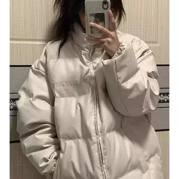 Кожаная куртка-пуховик, женская несмываемая хлопковая куртка, куртка-хлеб, свободная хлопковая куртка S