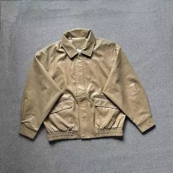 Кожаная куртка женская 2024 осенняя одежда новая корейская версия высокой чувственности свободная ветрозащитная тонкая мотоциклетная одежда кожаная куртка прилив S чёрный