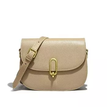 Кожаная маленькая сумка женская высококлассная текстура нишевая кожаная женская сумка подмышечная сумка-седло сумка на одно плечо сумка-мессенджер хаки