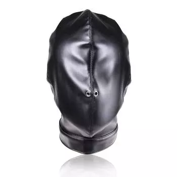 Кожаная маска-полностью закрывающая голову для женщин - Эротическая игрушка для взрослых