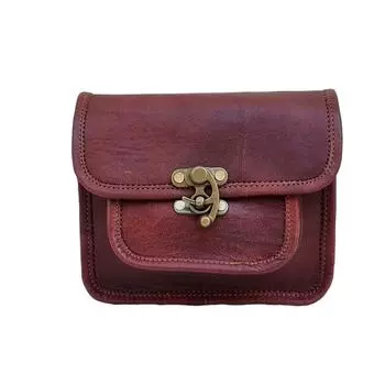 Кожаная мини-сумка через плечо/для мобильного телефона/для повседневных нужд для девочек и женщин. 7 x 5 x 3 in коричневый