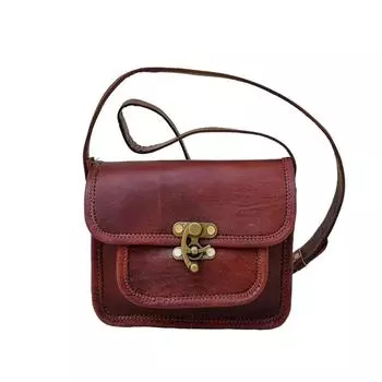 Кожаная мини-сумка через плечо/для мобильного телефона/для повседневных нужд для девочек и женщин. 7 x 5 x 3 in коричневый