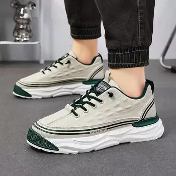 Кожаная модная мужская повседневная обувь, износостойкие мужские кроссовки для ходьбы, дышащая мужская спортивная обувь для бега, студенческая обувь на платформе 39