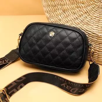 Кожаная модная сумка для фотоаппарата в ромбовидном стиле для девушек из иностранного стиля, женская сумка-мессенджер, модная сумка через плечо хаки
