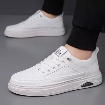 Кожаная мужская повседневная обувь ручной работы, роскошные брендовые мужские туфли на плоской подошве, мужские кроссовки высокого качества со шнуровкой, удобные мужские кроссовки для бега 38 чёрный