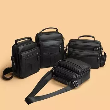 Кожаная мужская сумка через плечо, многофункциональная мужская деловая сумка, первый слой коровьей кожи, мужская сумка с сертификатом испытаний