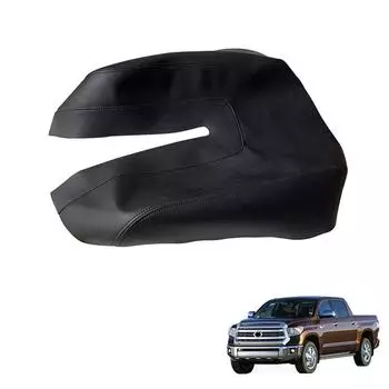 Кожаная накладка на крышку центральной консоли, подлокотник, черная для Toyota Tundra 2014-2021