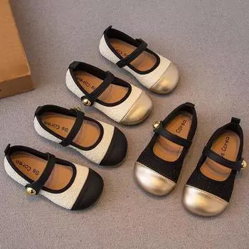 Кожаная обувь для девочек, новая детская обувь весной и осенью, туфли принцессы для маленьких девочек, туфли-бобы на мягкой подошве, тенденция одиночной обуви в лесном стиле 23 белый